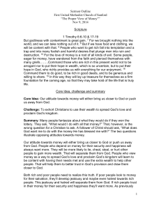 Sermon outline 09 November 2014