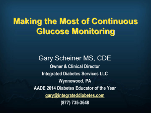 GLUCOSE SENSING - Children with Diabetes