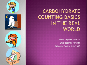 Carbohydrate Counting in the Real World
