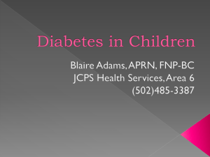 Diabetes in Children - the 2014 JCCA Summer Conference