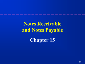 Notes Receivable and Notes Payable