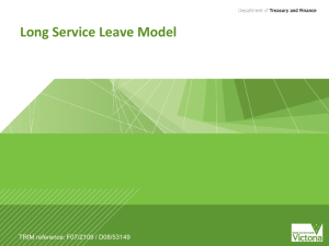 Long Service Leave Model - Department of Treasury and Finance