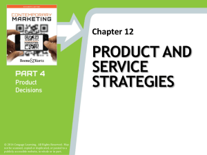 Product and Service Strategies