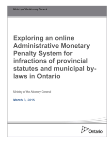 Exploring an online administrative monetary penalty system