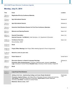 Printable Agenda - OSEP Project Directors' Conference