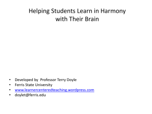 Helping Students Learn in Harmony with Their Brain
