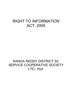 Ranga Reddy RTI Information - Telangana Scheduled Castes Co