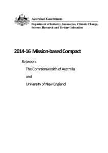 2014-16 - Mission-Based Compact - Department of Education and