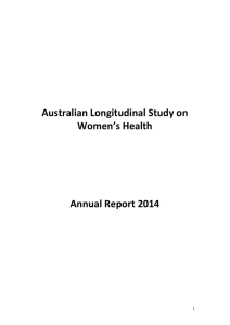 Annual Report - Australian Longitudinal Study on Women's Health