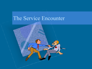 Topic 5 The Service Encounter