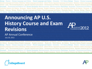 AP US History Redesign - AP Central