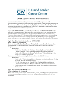 GWSB-Approved Resume Review Instructions