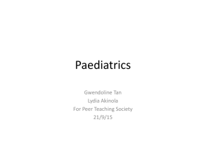 Paediatrics - Sheffield Peer Teaching Society