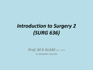 Introduction to Surgery 2 (SURG 636)