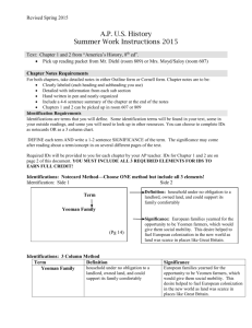 AP US History Summer Assignment Instructions 2015