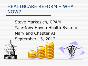 the political and legislative journey of healthcare reform