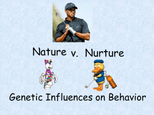 Nature vs Nurture Part 1