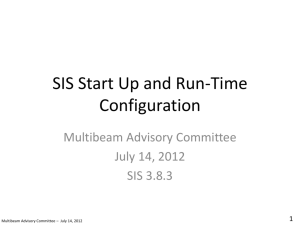 SIS Software Install - 1 - Multibeam Advisory Committee