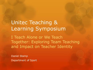 Unitec Teaching & Learning Symposium presentation