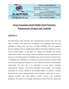 Secure Encounter-based Mobile Social Networks Requirements