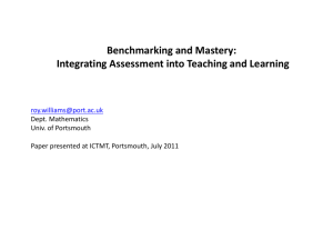 Benchmarking 1 - learning