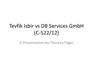 Tevfik Isbir vs DB Services GmbH (C
