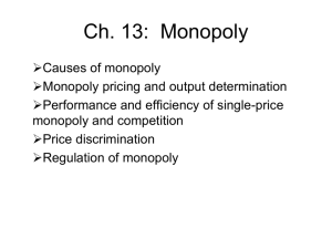 Ch. 13: Monopoly