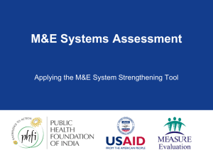 M&E Systems Assessment - Carolina Population Center