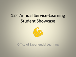 12th Annual Service-Learning Student Showcase