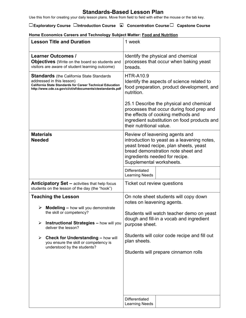 Madeline Hunter Standards Pertaining To Madeline Hunter Lesson Plan Blank Template