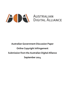 ADA submission the the Australian Government Online Copyright