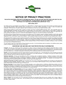 ADA.org: Notice of Privacy Practices
