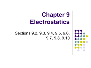 Chapter 9 Electrostatics