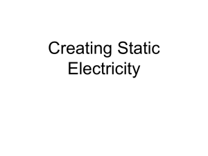 Creating Static Electricity