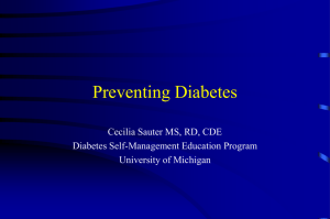 Preventing Diabetes.Jan.17.2007 - University of Michigan Health