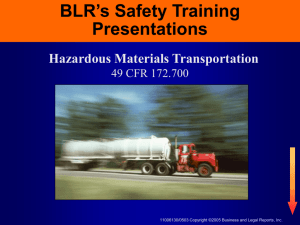 BLR's Safety Training Presentations