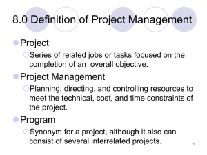 Definition of Project Management