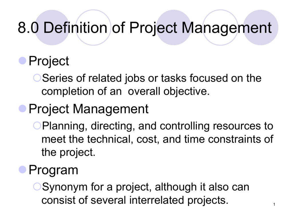 define the term project presentation