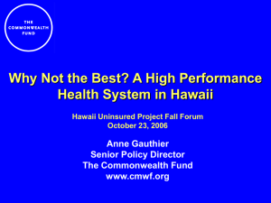 PowerPoint - Hawaii Uninsured Project