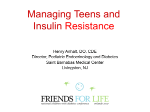 Managing Teens and Insulin Resistance