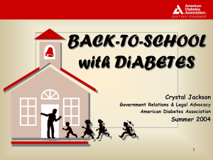 diabetes and school - Children with Diabetes