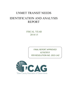 2015 Unmet Tran Needs Analysis Report