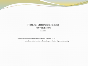 Financial Training for Volunteers - Schmidt-and