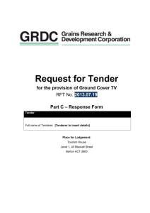 Request for Tender Part A - template