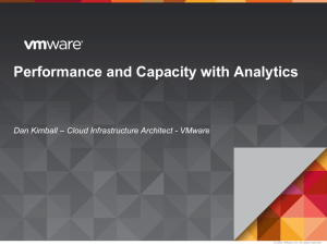 VMWare: Performance and Capacity with Analytics