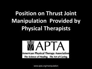 History of Manipulation - American Physical Therapy Association