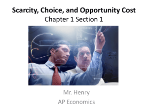 What is Economics? Chapter 1 Section 1