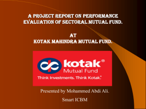 a project report on performance evaluation of sectoral