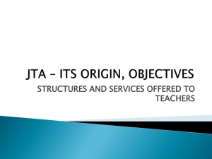 jta – its origin, objectives - Jamaica Teachers' Association