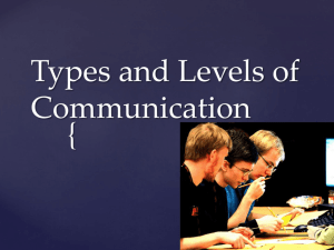 11.Types and Levels of Communication